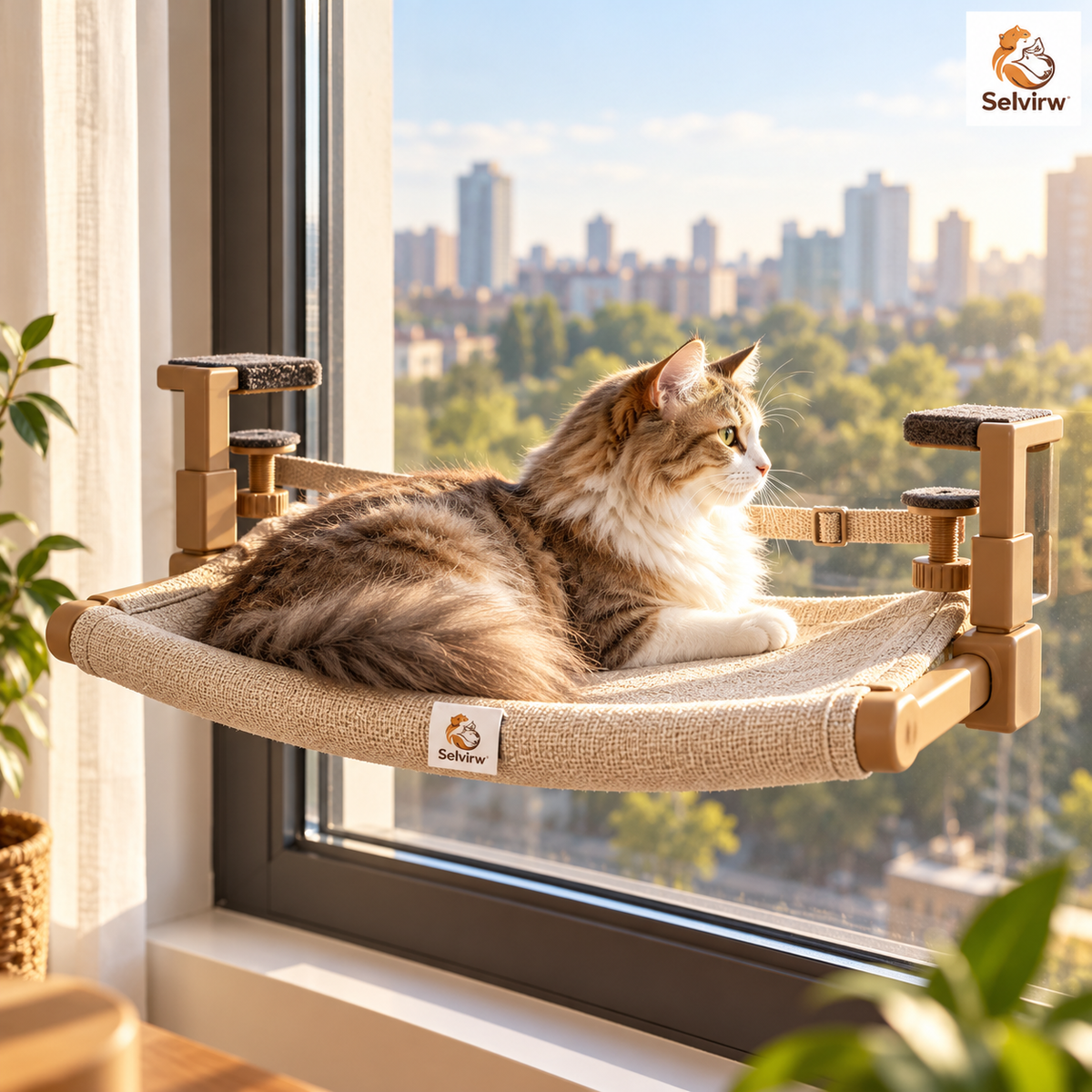 Selvirw™ WindowClamp Cozy Pet Perch