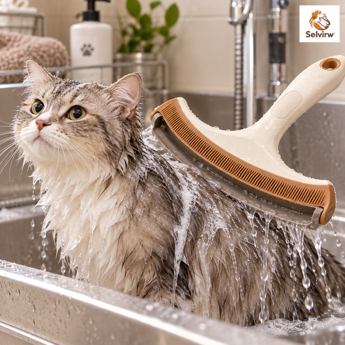 Selvirw™ QuickClean Paw Brush